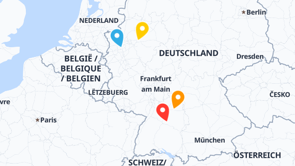 Map of company locations