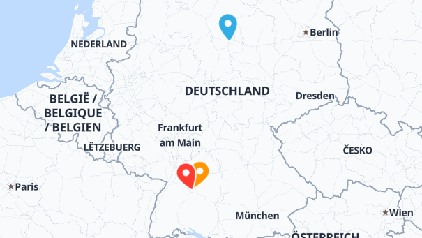 Map of company locations