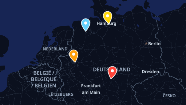 Map of company locations
