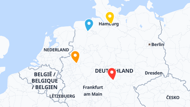 Map of company locations