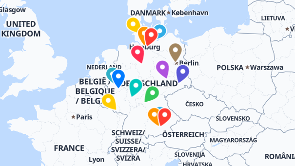 Map of company locations