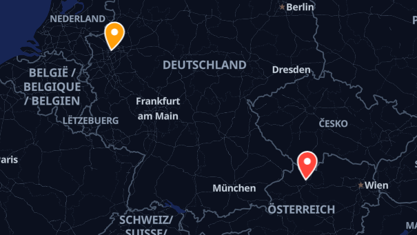Map of company locations