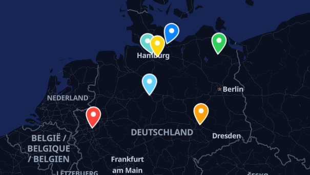 Map of company locations