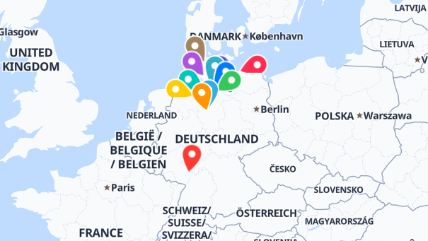 Map of company locations