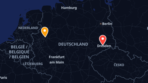 Map of company locations