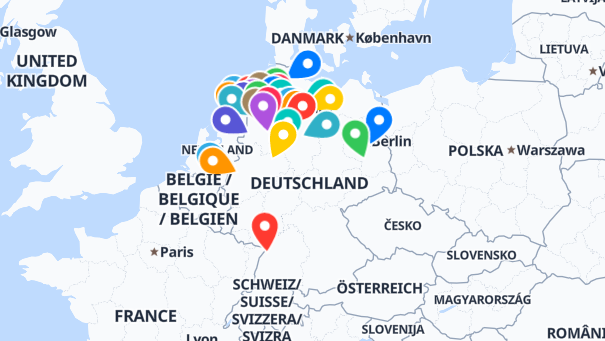 Map of company locations