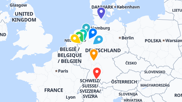 Map of company locations
