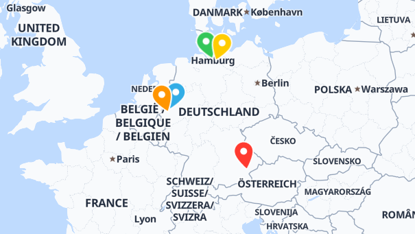 Map of company locations