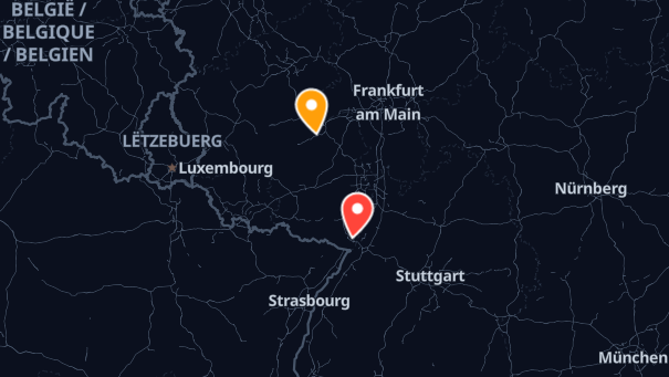 Map of company locations