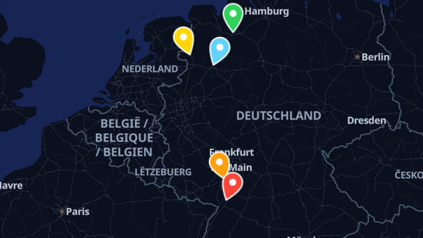 Map of company locations