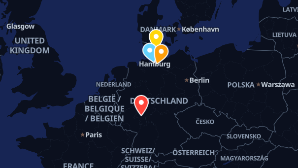 Map of company locations