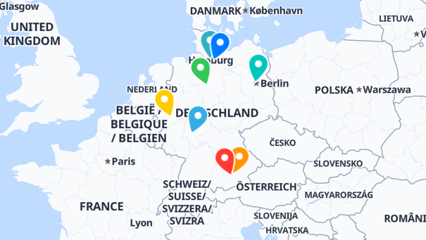 Map of company locations