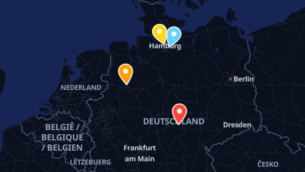 Map of company locations