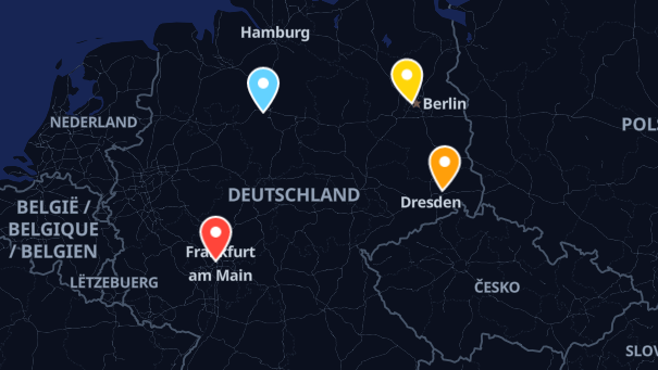 Map of company locations