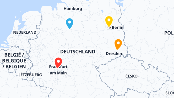 Map of company locations