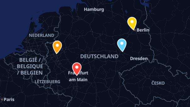 Map of company locations