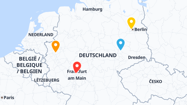 Map of company locations