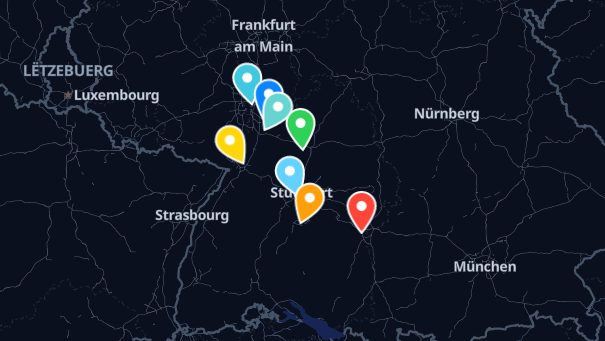 Map of company locations