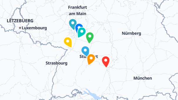 Map of company locations