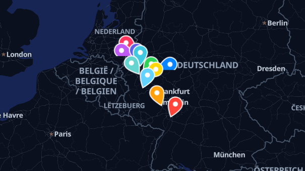 Map of company locations