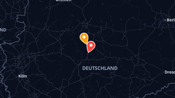 Map of company locations