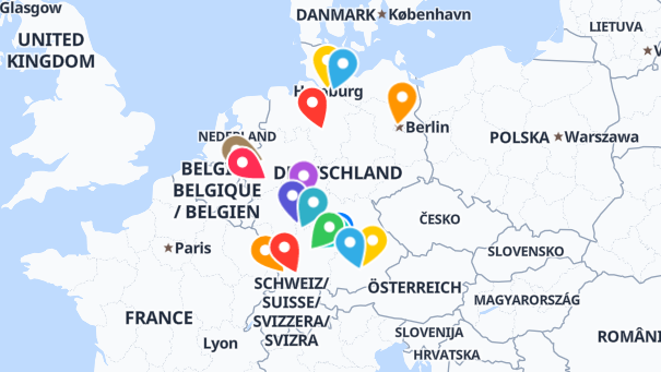 Map of company locations