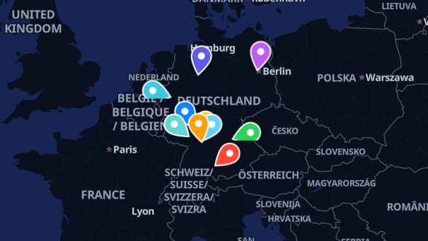 Map of company locations