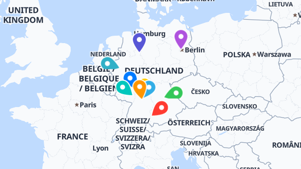 Map of company locations