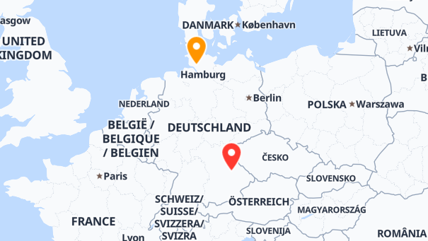 Map of company locations