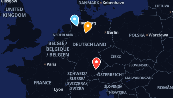 Map of company locations