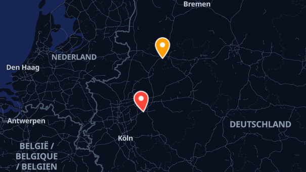 Map of company locations