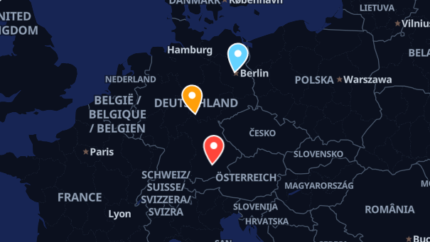 Map of company locations