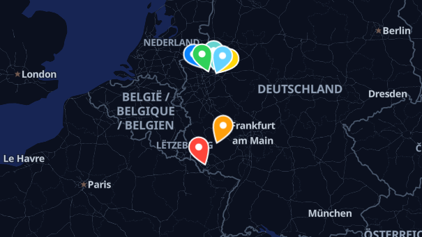 Map of company locations
