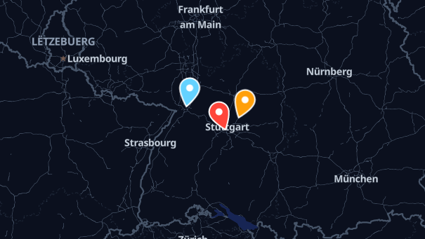 Map of company locations