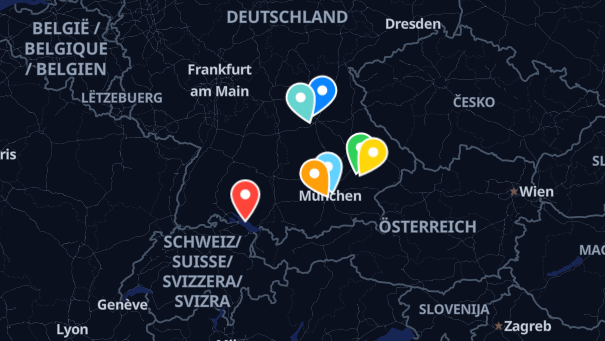 Map of company locations