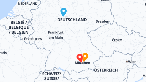 Map of company locations