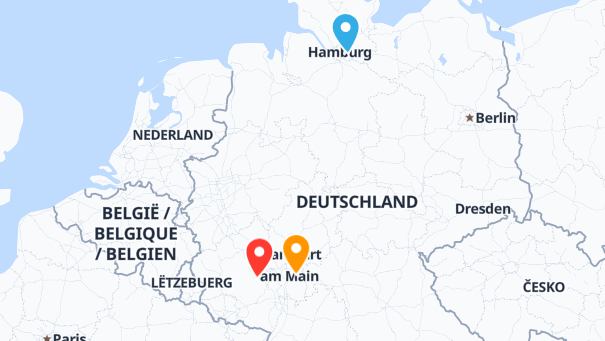 Map of company locations