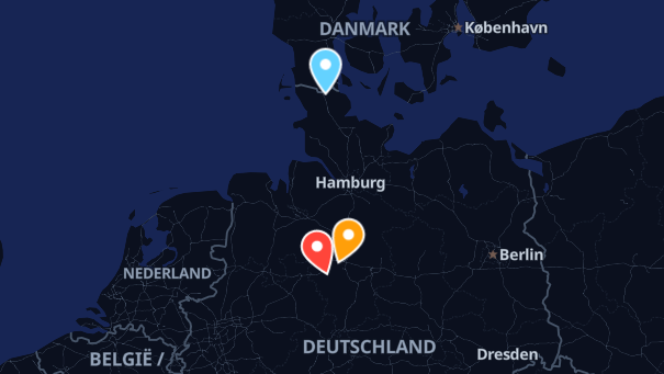 Map of company locations