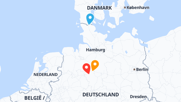 Map of company locations