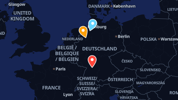 Map of company locations