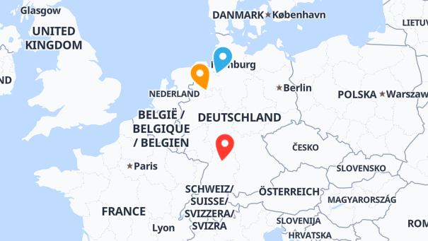 Map of company locations