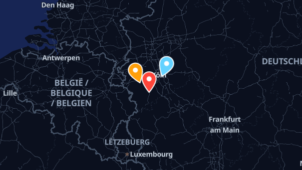 Map of company locations