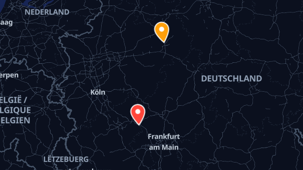 Map of company locations