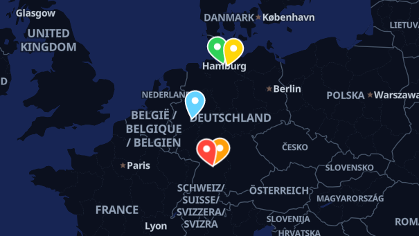 Map of company locations