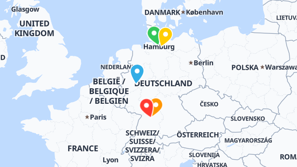 Map of company locations