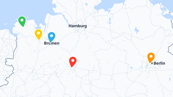 Map of company locations
