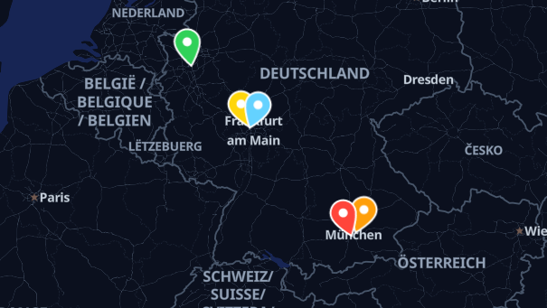 Map of company locations