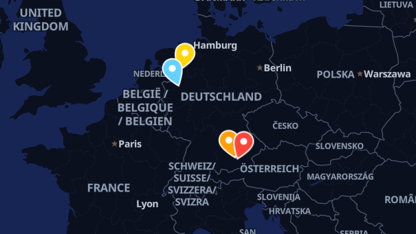 Map of company locations