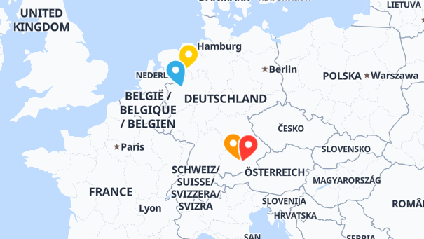 Map of company locations