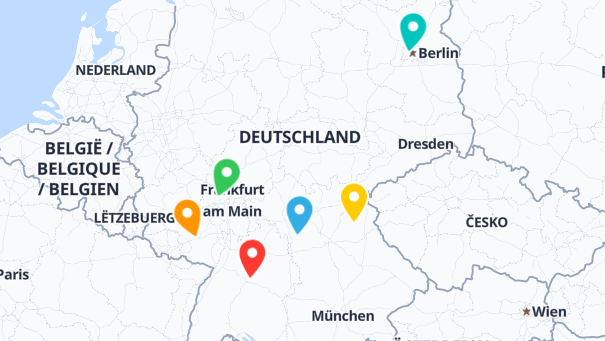 Map of company locations